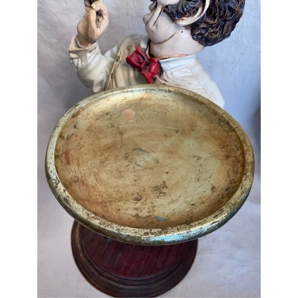 Vintage Chef 25" Tall Standing Resin w/Spinning Tray and Chef's Hat and Spoon - Picture 9 of 16